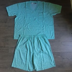 Vintage Teal Pajama Set